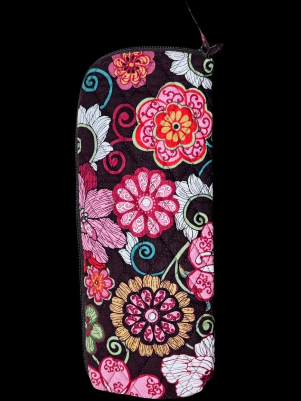 Vera Bradley Mod Floral Pink Zip Organizer Retired Y2K 2007 Floral